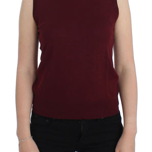 Dolce &amp; Gabbana Elegant Red Wool Sleeveless Pullover Vest