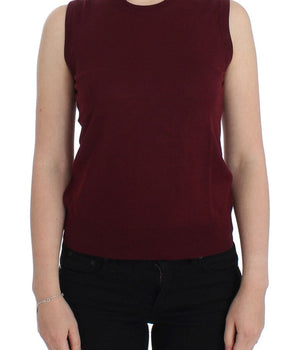 Dolce & Gabbana Elegant Red Wool Sleeveless Pullover Vest Dolce & Gabbana 
