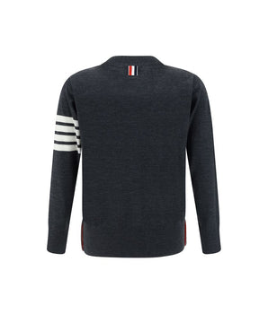 Thom Browne grey wool cardigan