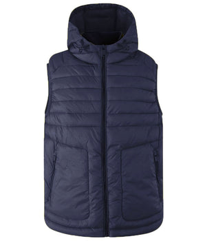 Yes Zee Blue Nylon Sleveless Jacket