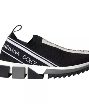 Zapatillas deportivas blancas y negras sin cordones Sorrento de Dolce &amp; Gabbana