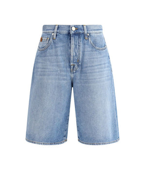 Jacob Cohen Blue Cotton Bermuda Shorts