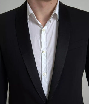 Blazer MARTINI de botonadura sencilla de lana negra de Dolce &amp; Gabbana