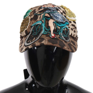 Dolce &amp; Gabbana Gorra De Béisbol Elegante De Leopardo Con Lentejuelas