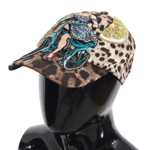 Dolce &amp; Gabbana Elegant Sequined Leopard Baseball Cap