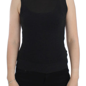 Dolce &amp; Gabbana Elegant Black Sleeveless Pullover Vest