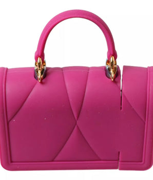 Dolce & Gabbana Pink Silicone Devotion Heart Logo Airpods Case