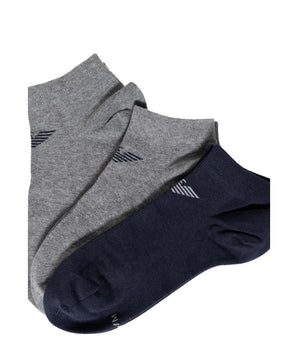 Emporio Armani Underwear Blue Cotton Socks