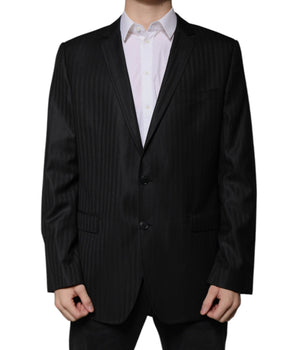 Blazer de lana con botonadura sencilla y rayas negras de Dolce &amp; Gabbana