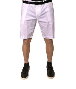 Dolce &amp; Gabbana White Chinos Cotton Stretch Casual Shorts