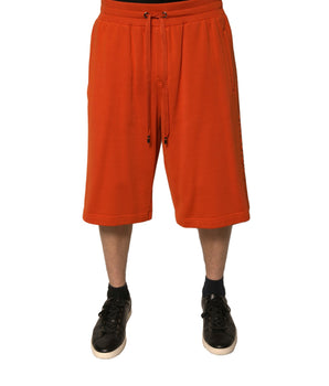 Dolce &amp; Gabbana Orange Cotton Blend Men Bermuda Shorts