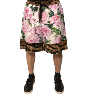 Dolce &amp; Gabbana Multicolor Floral Cotton Men Bermuda Shorts