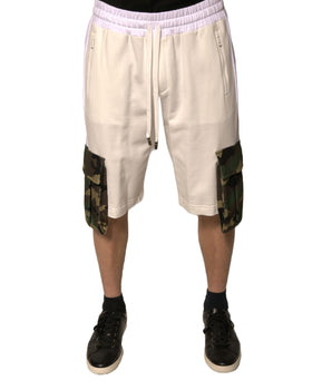Dolce &amp; Gabbana Beige Cotton Men Casual Cargo Bermuda Shorts