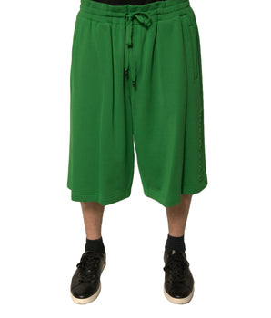 Dolce & Gabbana Green Cotton Blend Men Bermuda Shorts