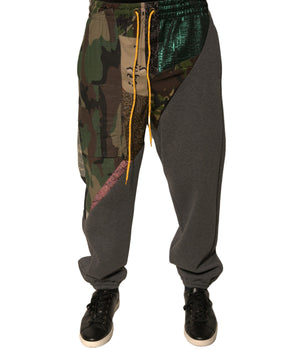Dolce &amp; Gabbana Multicolor Patchwork Cotton Jogger Sweatpants Pants