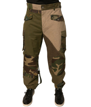 Dolce &amp; Gabbana Multicolor Patchwork Flight Cargo Pants