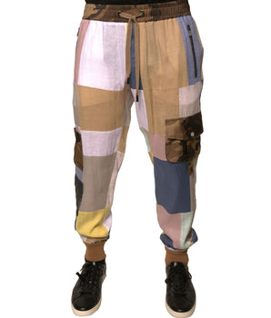 Dolce &amp; Gabbana Multicolor Patchwork Jogger Sweatpants Pants