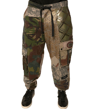 Dolce &amp; Gabbana Multicolor Patchwork Men Jogger Pants