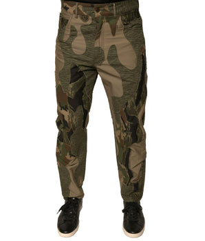 Dolce &amp; Gabbana Multicolor Camouflage Cotton Pants
