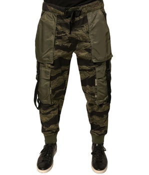 Dolce &amp; Gabbana Green Cotton Jogger Cargo Pants
