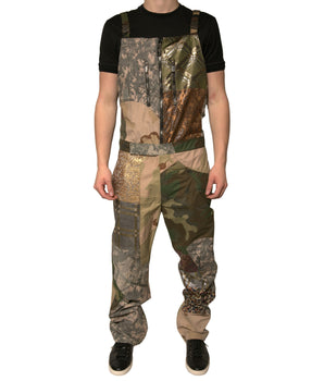 Dolce &amp; Gabbana Multicolor Patchwork Camouflage Overall Pants