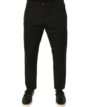 Dolce &amp; Gabbana Black Logo Cotton Stretch Skinny Denim Jeans