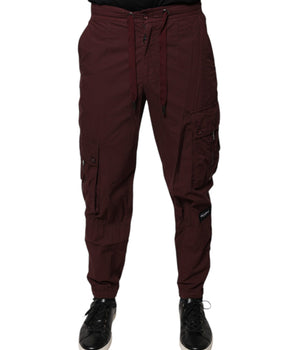 Pantalones deportivos cargo de algodón burdeos de Dolce &amp; Gabbana