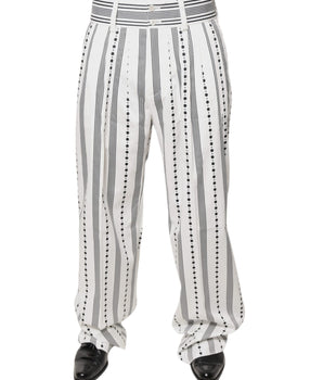 Dolce &amp; Gabbana White Straight Formal Dress Pants