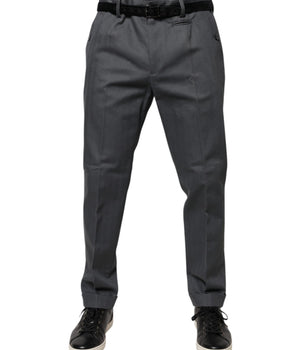Pantalones de vestir formales cónicos grises de Dolce &amp; Gabbana