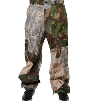 Pantalones cargo de camuflaje con patchwork multicolor de Dolce &amp; Gabbana