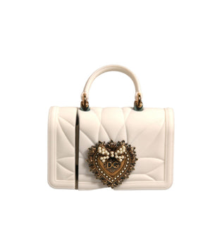 Dolce &amp; Gabbana White Silicone Devotion Heart Cover Hand Bag Airpod Case