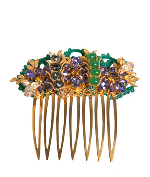 Peine para el pelo con cristales de latón dorado de Dolce &amp; Gabbana