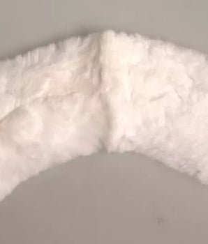 Dolce &amp; Gabbana White Fur Shoulder Collar Wrap Shawl Scarf