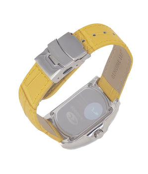 Chronotech Yellow Leather Dress Watch