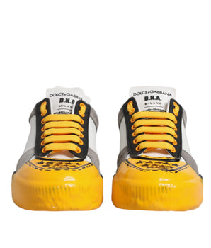 Dolce &amp; Gabbana Multicolor Leather DNA Low Top Sneakers Shoes