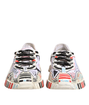 Dolce &amp; Gabbana Multicolor Suede Fabric NS1 Sneakers Shoes