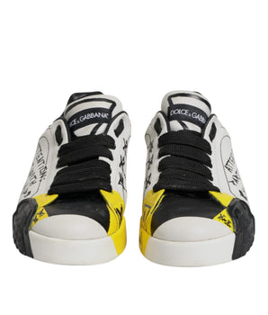 Dolce &amp; Gabbana Multicolor Lettering Portofino Sneakers Shoes