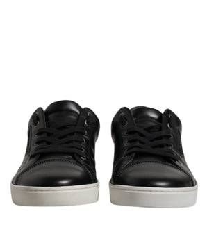 Dolce &amp; Gabbana Black London Nappa Leather Men Sneakers Shoes