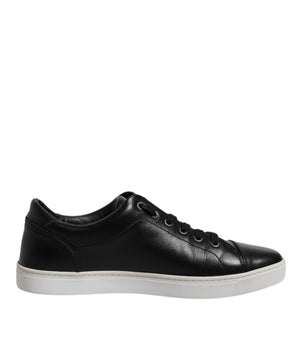 Dolce &amp; Gabbana Black London Nappa Leather Men Sneakers Shoes