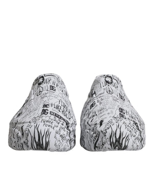 Dolce &amp; Gabbana White Black Graffiti Daymaster Sneakers Shoes