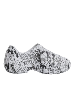 Dolce &amp; Gabbana White Black Graffiti Daymaster Sneakers Shoes