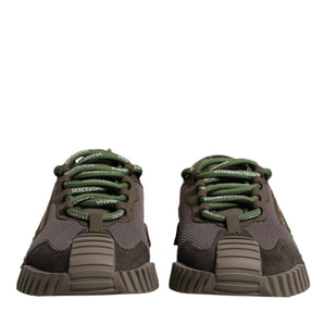 Dolce & Gabbana Army Green Low Top NS1 Men Sneakers Shoes