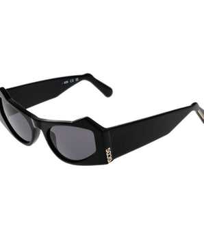 GCDS Black Acetate Sunglasses