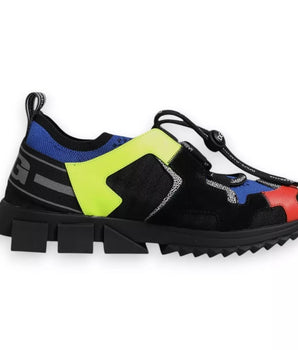 Dolce & Gabbana Multicolor Mesh Sorrento Trekking Sneakers Shoes