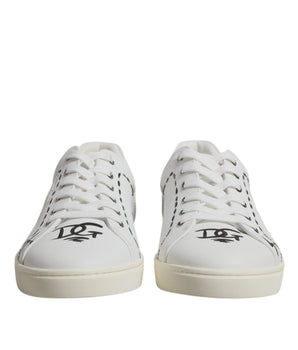 Dolce &amp; Gabbana White Leather Milano Low Top Sneakers Shoes