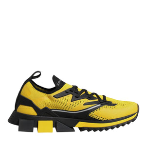 Dolce &amp; Gabbana Yellow SORRENTO Sport Stretch Sneakers Shoes