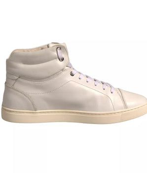 Dolce &amp; Gabbana White London Logo High Top Sneakers Shoes