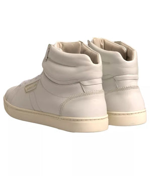 Dolce &amp; Gabbana White London Logo High Top Sneakers Shoes