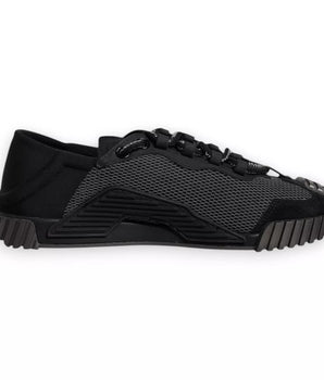 Dolce &amp; Gabbana Black Nylon NS1 Low Top Men Sneakers Shoes