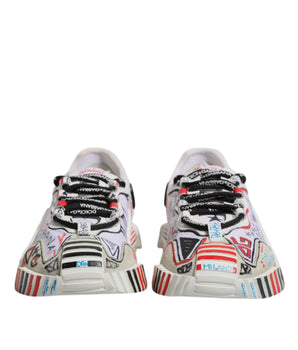 Dolce &amp; Gabbana Multicolor Suede Fabric NS1 Sneakers Shoes